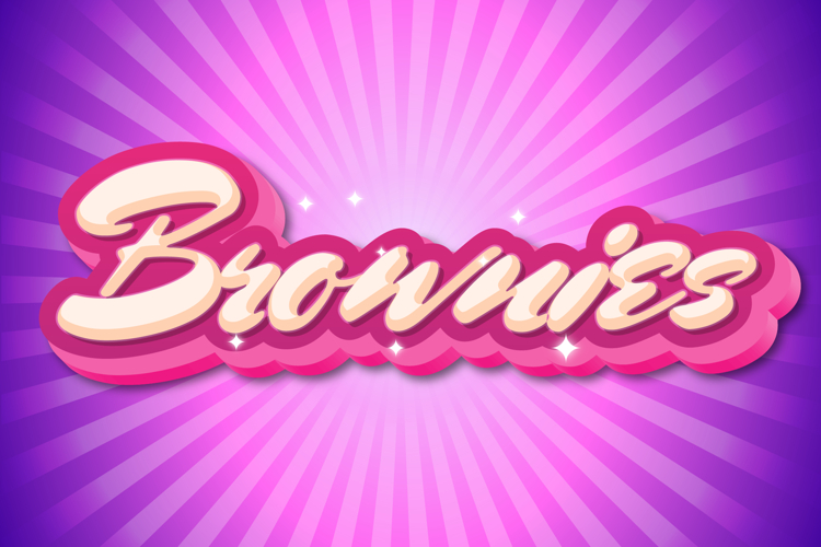 Colorful 3D Cake Text Effect Vector for Illustrator