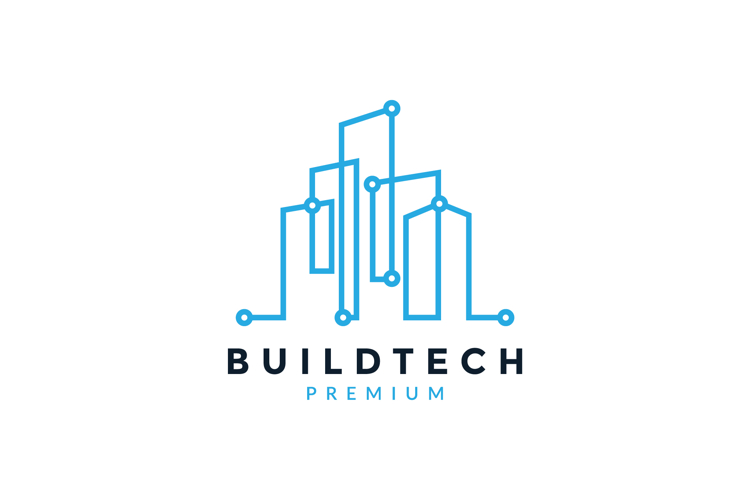 Modern Line Minimalist Building Logo Design