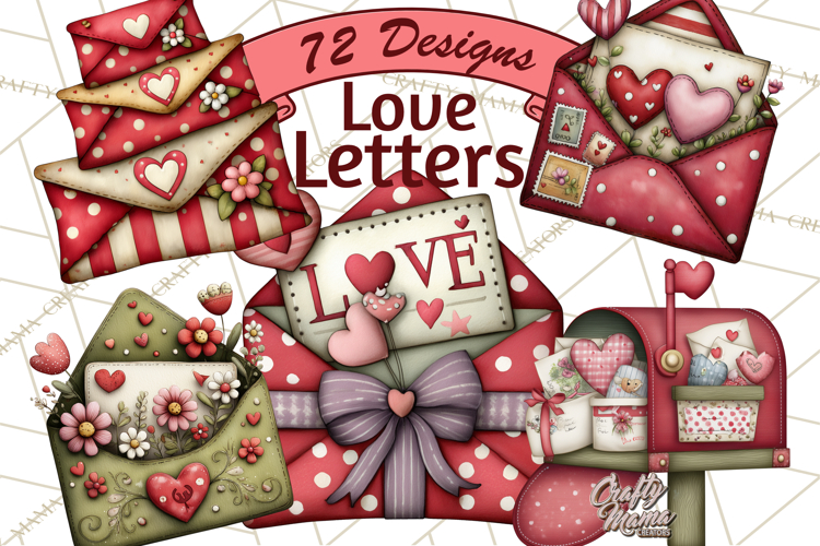 Romantic Valentine Letters, Cards, Envelopes, Mailboxes PNG