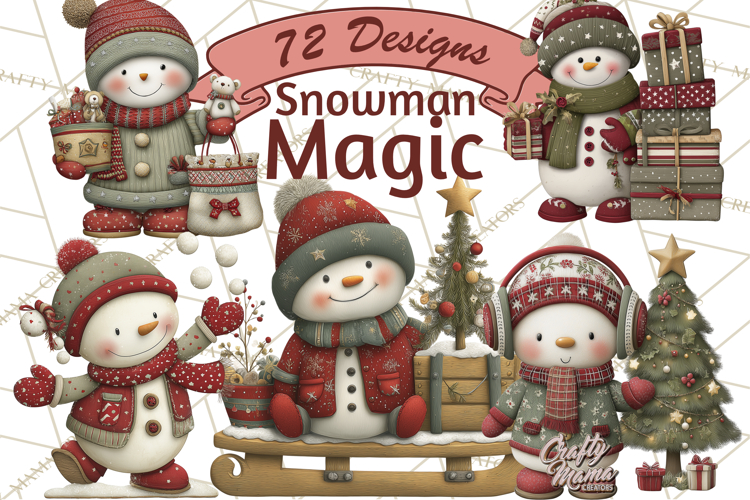 Christmas Snowman Clipart PNG