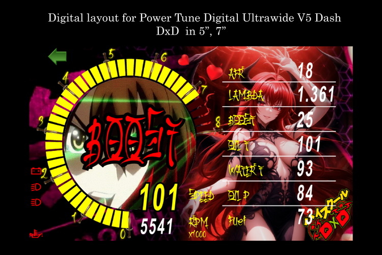 Digital Layout for Power Tune Digital Ultrawide V5 Dash