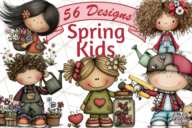 Spring Kids Clipart Playing Outdoors, Summer Children Png