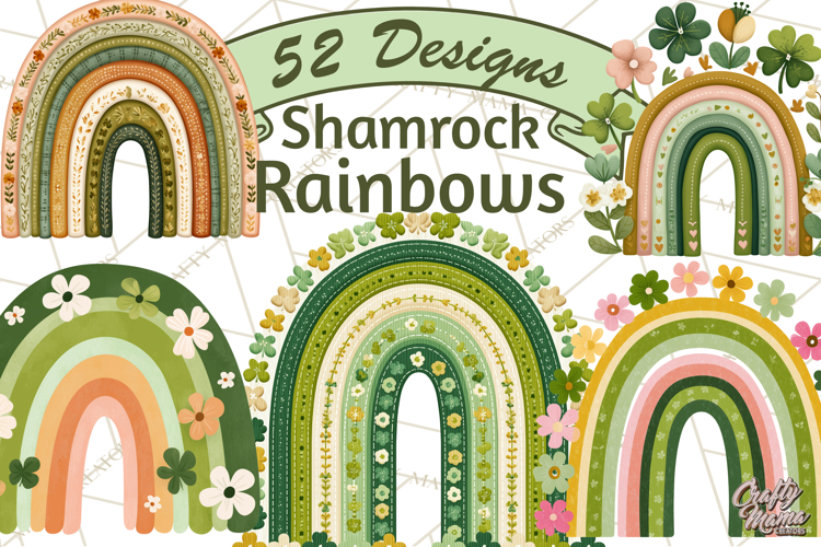 Boho Rainbow Clipart Image 14