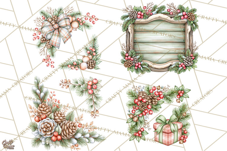 Winter Magic Rustic Christmas Frames and Signs example image 1