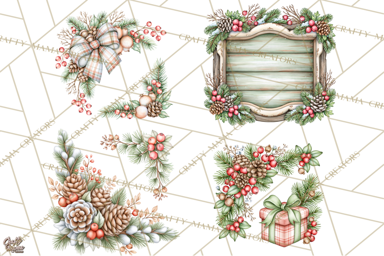 Winter Magic Rustic Christmas Frames and Signs