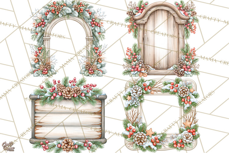 Winter Magic Rustic Christmas Frames and Signs example image 1