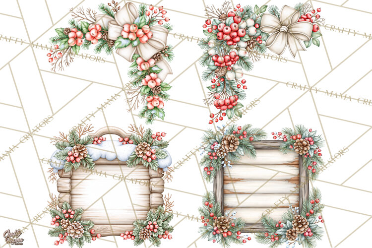 Winter Magic Rustic Christmas Frames and Signs example image 1