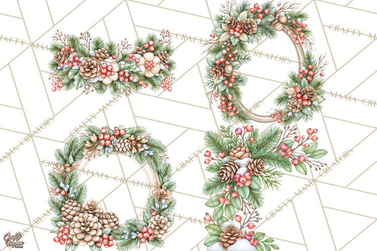 Winter Magic Rustic Christmas Frames and Signs example image 1
