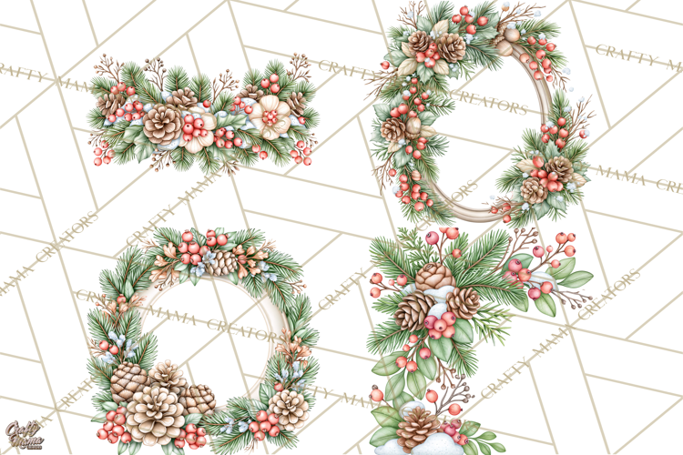 Winter Magic Rustic Christmas Frames and Signs
