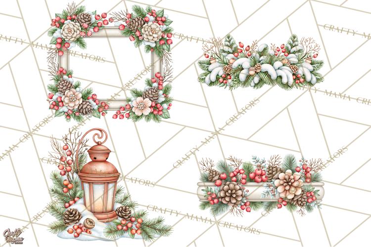 Winter Magic Rustic Christmas Frames and Signs
