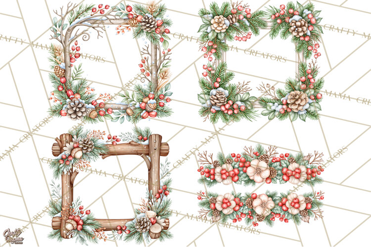 Winter Magic Rustic Christmas Frames and Signs example image 1