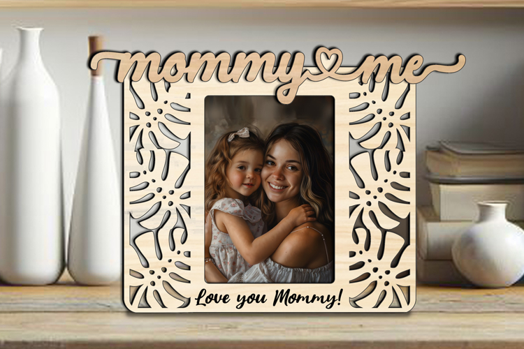 Tropical SVG Mommy and Me Frame Photo Gift Laser Love Home