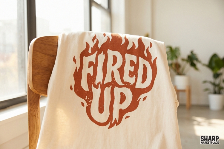 Fired Up Retro Flame PNG, Trendy Shirt PNG With Funny PNG