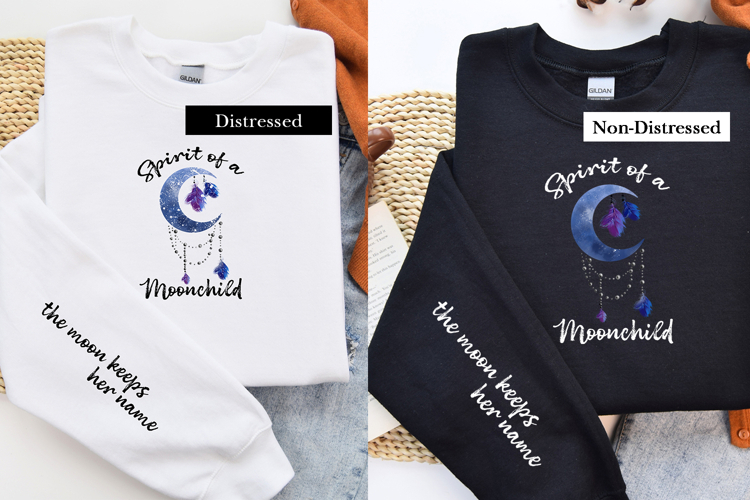 Witchy boho Spirit of a Moonchild PNG