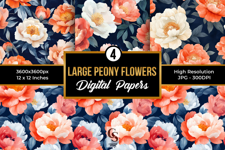 Peony Botanical Illustration Image 13