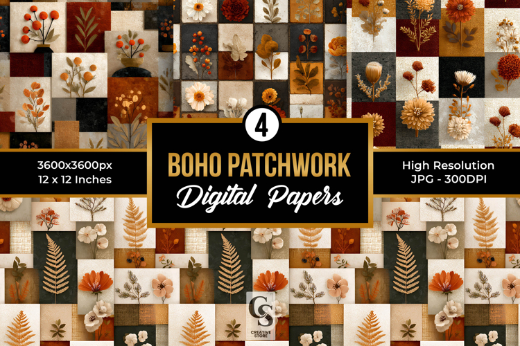 Boho Scrapbook Paper Image 4