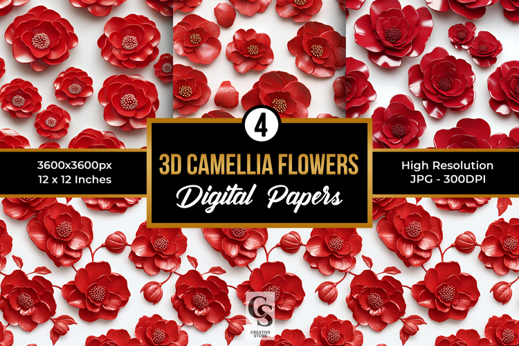 Red Flower Clipart Image 2