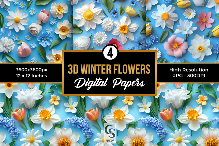 Blue Flowers Clipart Image 18