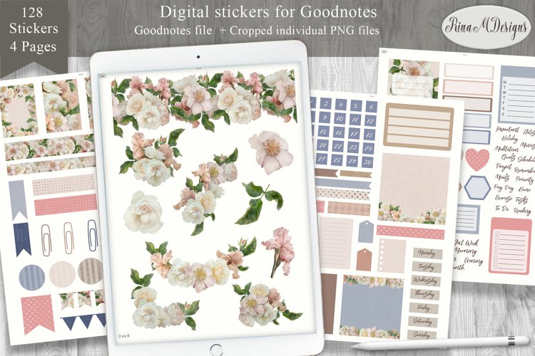 Floral Digital Stickers for Goodnotes Planner (2011185) Planner