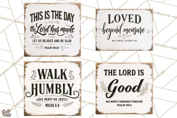 Christian Farmhouse Signs PNG, Faith Typography Bible Verse example image 1