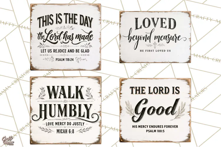 Christian Farmhouse Signs PNG, Faith Typography Bible Verse