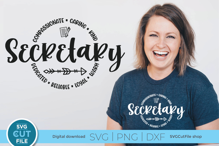Secretary svg round circle for men or women