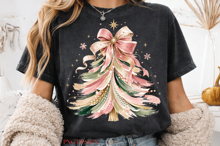 Patchwork Christmas Tree PNG, Vintage Christmas Tree png