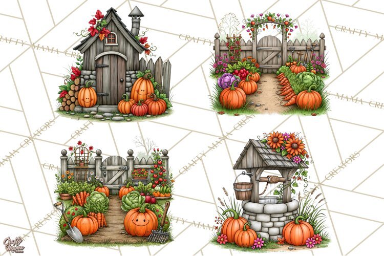Halloween Farmhouse Signs & Decor Clipart, Halloween Png example image 1