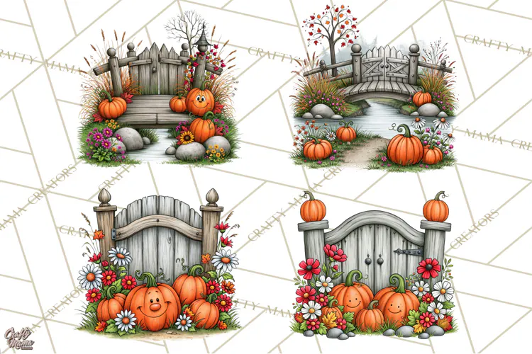 Halloween Farmhouse Signs & Decor Clipart, Halloween Png