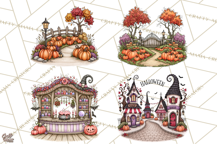 Monster Munchkins Halloween Backgrounds And Scenes PNG