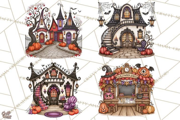 Monster Munchkins Halloween Backgrounds And Scenes PNG