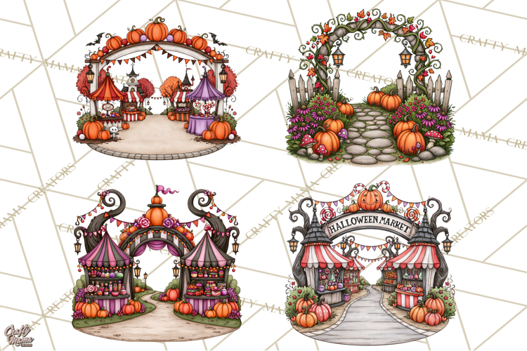 Monster Munchkins Halloween Backgrounds And Scenes PNG