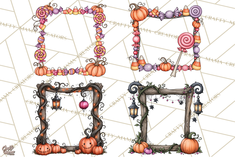 Monster Munchkins Halloween Frames And Signs PNG