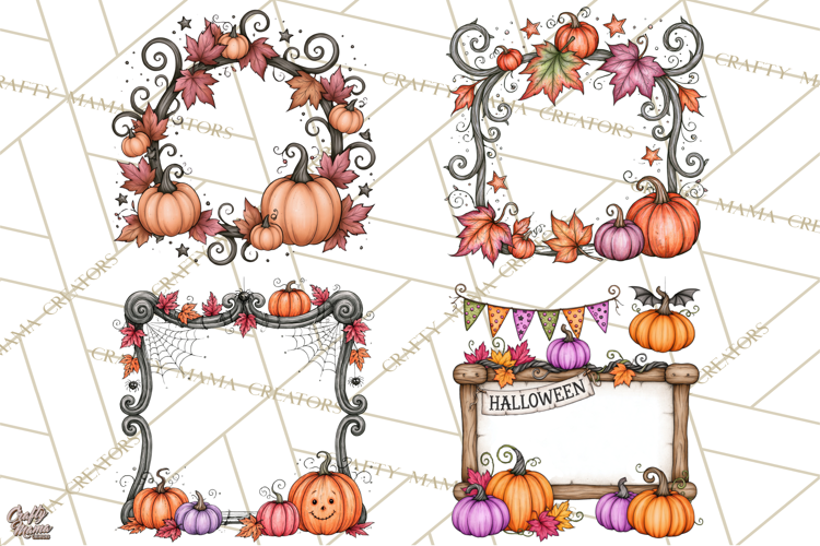 Monster Munchkins Halloween Frames And Signs PNG