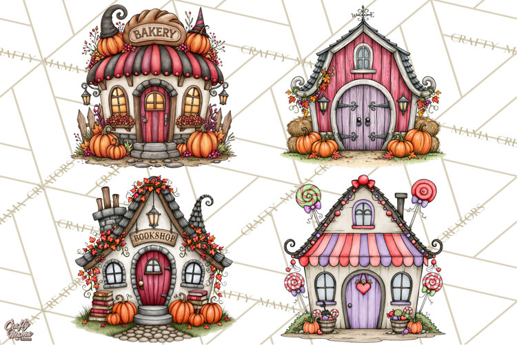 Monster Munchkins Halloween Buildings PNG example image 1