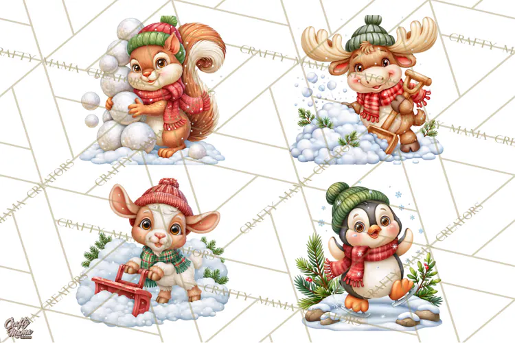 Let It Snow Christmas Winter Clipart PNG