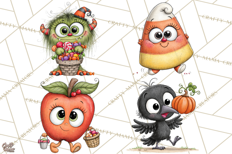 Halloween Monster Munchkins In Action PNG