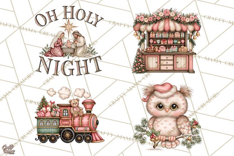 Heartwarming Holiday Clipart | Christmas PNG Files example image 1