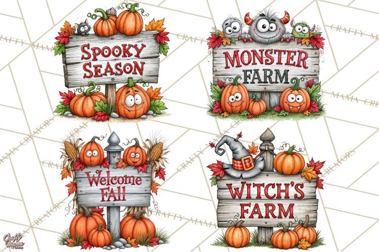Halloween Farmhouse Buildings Clipart, Halloween Farmhouse example image 1