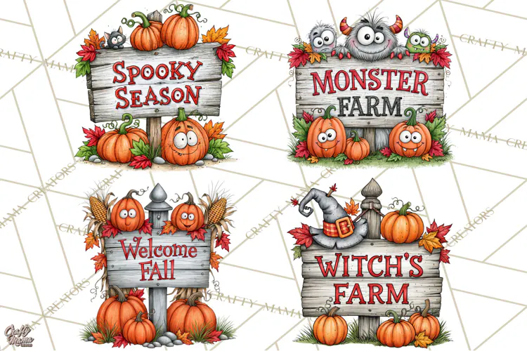 Halloween Farmhouse Buildings Clipart, Halloween Farmhouse