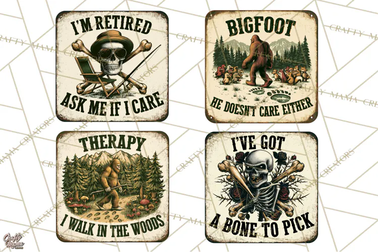 Dark Humor Vintage Metal Signs Clipart