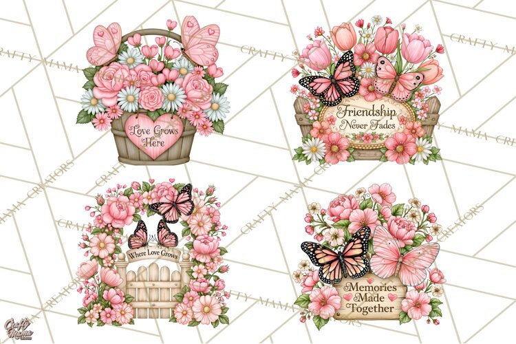 Friendship Butterfly Clipart PNG | Inspirational Quotes example image 1