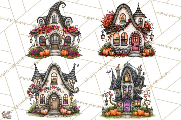 Monster Munchkins Halloween Buildings PNG example image 1