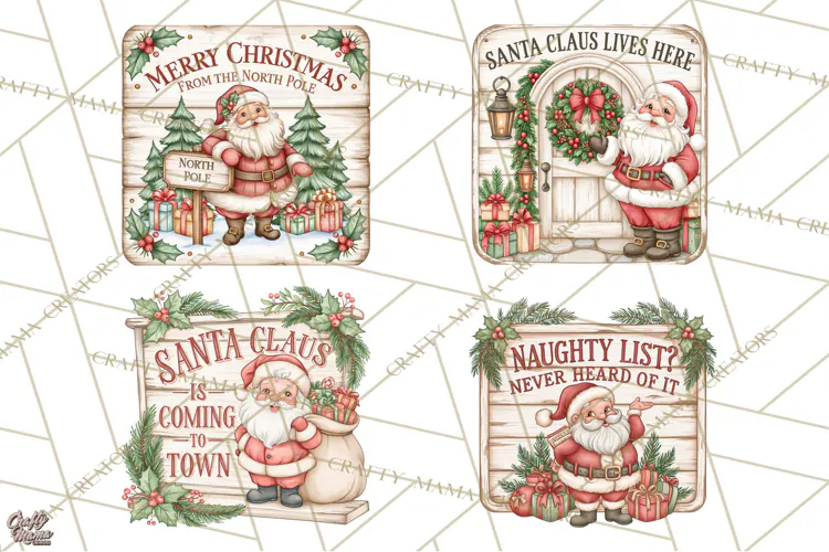 Santa Christmas Signs | Santa Png | Kris Kringle Quotes