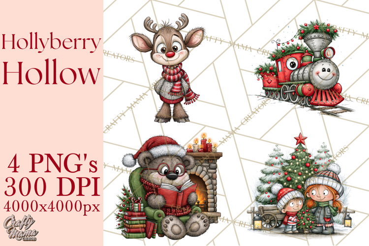 Hollyberry Hollow Christmas Village PNG Clipart