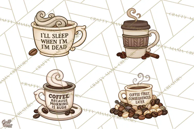 Sarcastic Coffee Clipart, Funny Coffee PNG