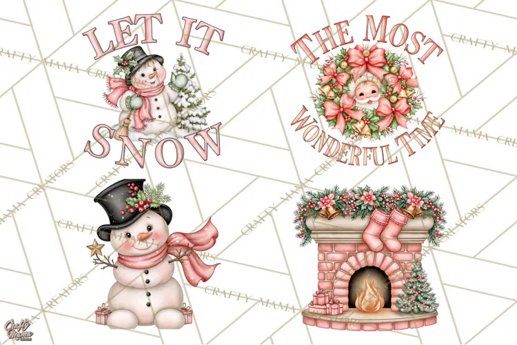 Heartwarming Holiday Clipart | Christmas PNG Files