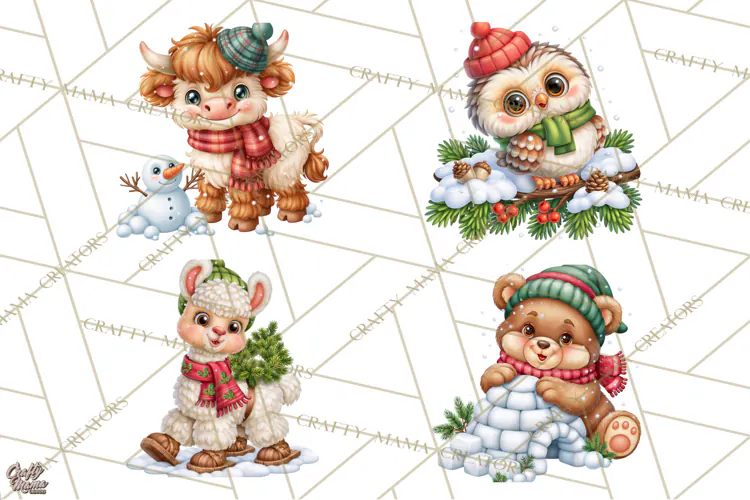 Let It Snow Christmas Winter Clipart PNG
