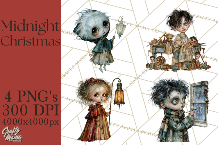 Midnight Christmas Characters PNG Clipart