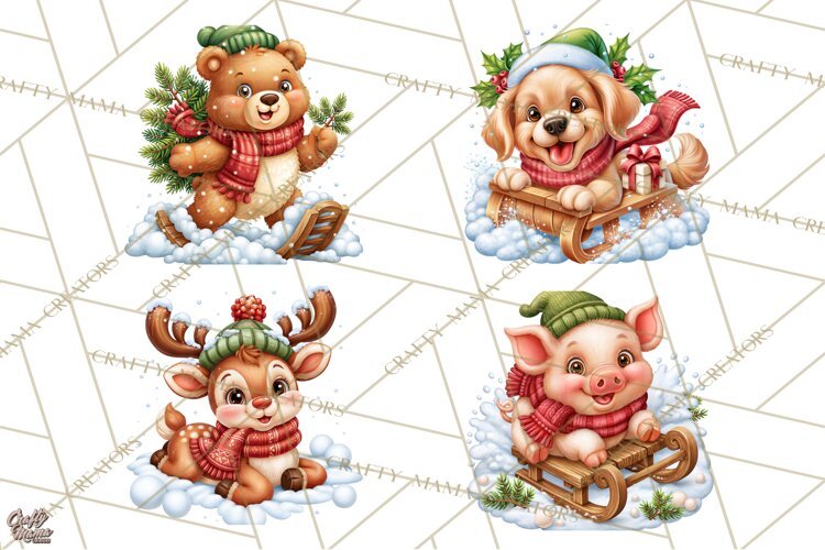 Let It Snow Christmas Winter Clipart PNG example image 1